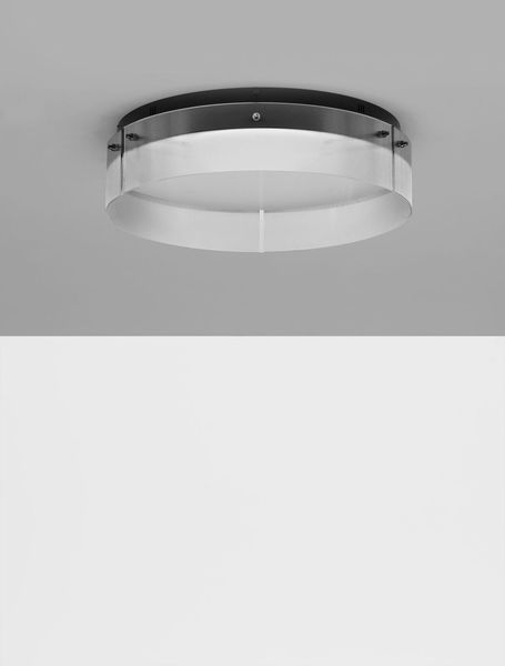 Nova Luce PAULINE LED Deckenleuchte Schwarz 48W Warmweiss 15x55cm dimmbar 9695264