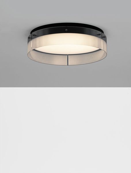 Nova Luce PAULINE LED Deckenleuchte Schwarz 48W Warmweiss 15x55cm dimmbar 9695264