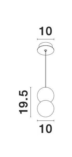 Nova Luce ZERO Pendelleuchte G9 Schwarz 120x10cm dimmbar 9704191