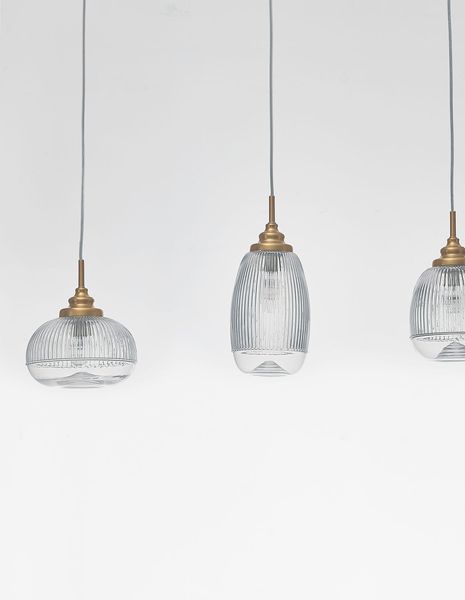 Nova Luce MOND Pendelleuchte E14 3-fach Gold 76,5x18x120cm dimmbar 9731216