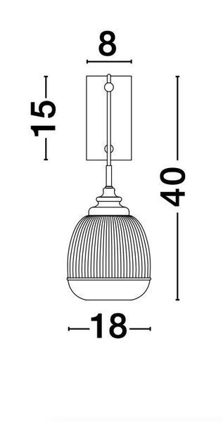 Nova Luce MOND Wandleuchte E14 Gold 18x27,5x40cm dimmbar 9738200
