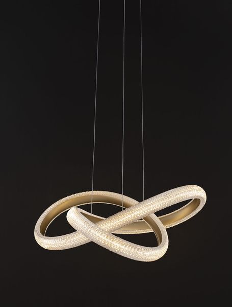 Nova Luce MEDORA LED Pendelleuchte Messing 41,5W Warmweiss 120x52,5cm dimmbar 9748155