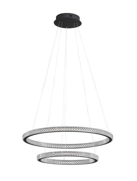 Nova Luce GINEVRA LED Pendelleuchte Schwarz 54W Warmweiss 120x60,5cm dimmbar 9748159