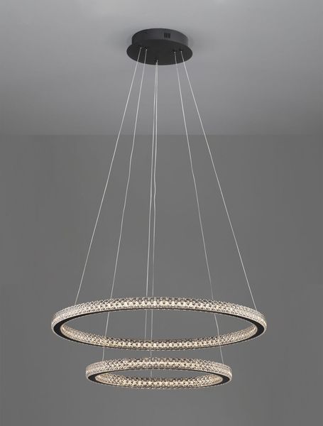 Nova Luce GINEVRA LED Pendelleuchte Schwarz 54W Warmweiss 120x60,5cm dimmbar 9748159