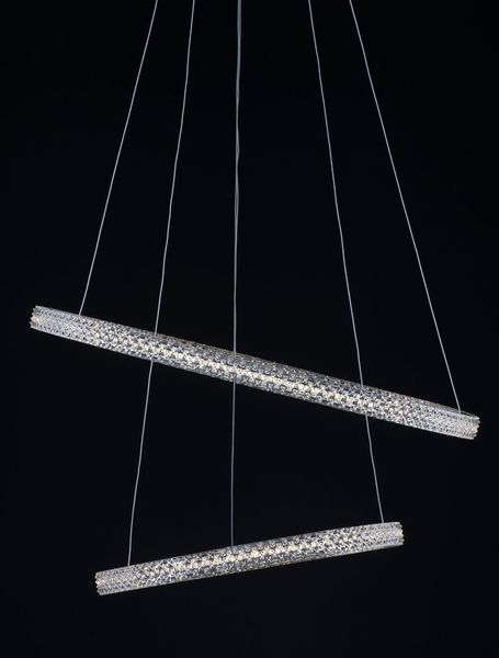 Nova Luce GINEVRA LED Pendelleuchte Schwarz 54W Warmweiss 120x60,5cm dimmbar 9748159