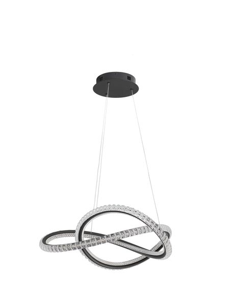 Nova Luce GINEVRA LED Pendelleuchte Schwarz 56W Warmweiss 120x58cm dimmbar 9748160