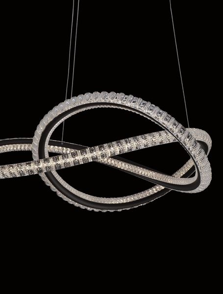 Nova Luce GINEVRA LED Pendelleuchte Schwarz 56W Warmweiss 120x58cm dimmbar 9748160