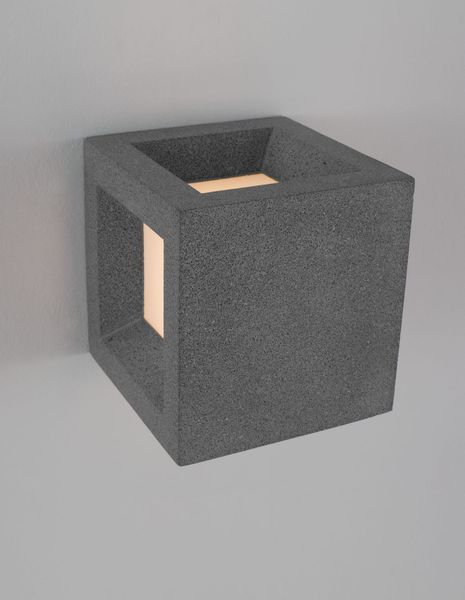 Nova Luce CASTRO Wandleuchte E27 Grau 12W IP65 16x16x16cm dimmbar 9762161