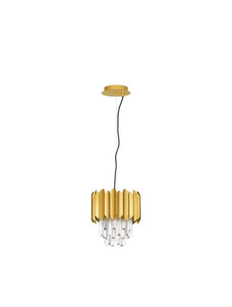 Nova Luce MAGNOLIA Pendelleuchte E14 Gold 120x25cm dimmbar 9824071