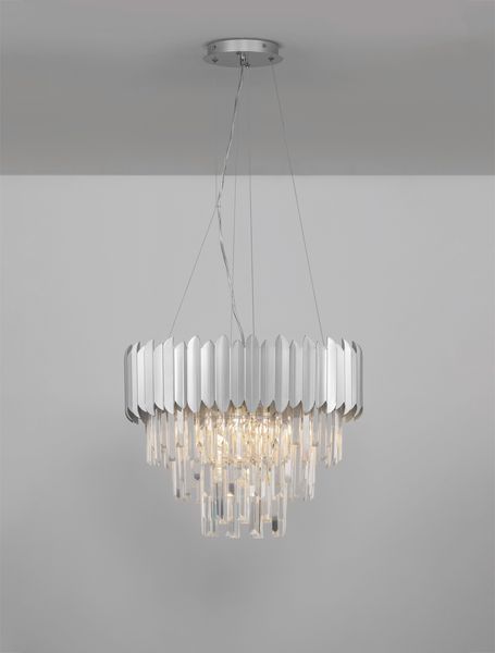 Nova Luce MAGNOLIA Pendelleuchte E14 6-fach Chrom 120x50cm dimmbar 9824074