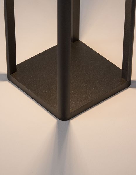 Nova Luce FIGI LED Dekorative Stehleuchte Anthrazit 2W IP65 Warmweiss 14,5x14,5x35cm dimmbar 9922350