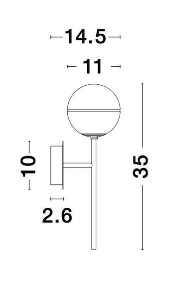 Nova Luce CANTONA Wandleuchte G9 Gold 14,5x11x35cm dimmbar 9960617