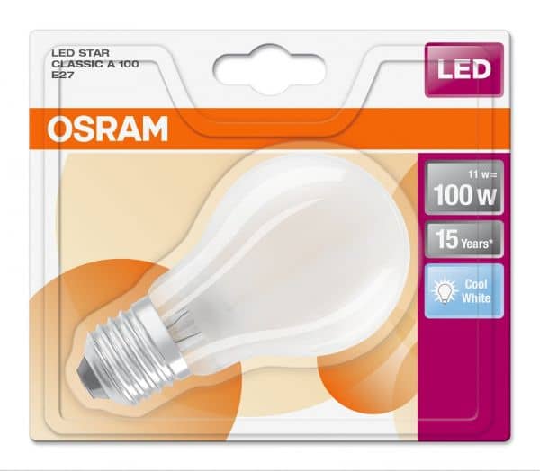 Osram Star E27 LED Lampe 11W 1521Lm neutralweiss 4000K matt wie 100W Glühbirne