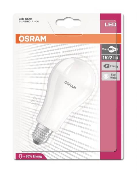 Osram E27 LED Lampe Star 13W 1521Lm neutralweiss 4000K = 100W Glühlampe 840