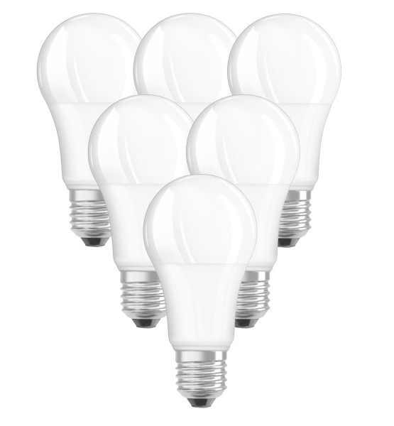 6er-Pack Osram LED Lampe Value Classic A FR 13W warmweiss E27 4052899971097 wie 100W