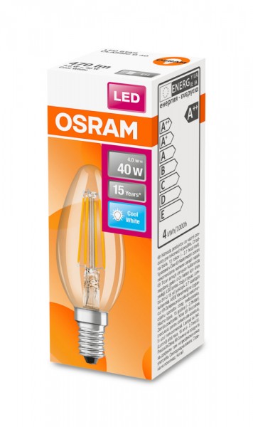Osram LED Kerze Retrofit Classic B 4W neutralweiss E14 4058075114937 wie 40W
