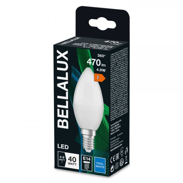BELLALUX E14 LED Kerze 5W B40 matt neutralweiss wie 40W