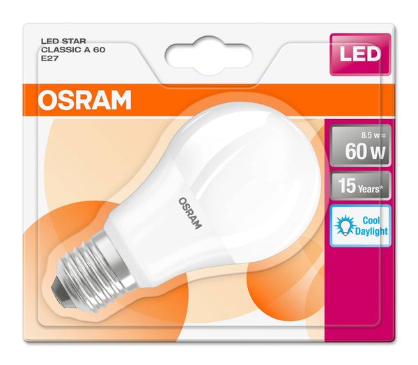 Osram LED STAR E27 8.5W 806Lm 6500K 4058075168817 = 60W Glühlampe