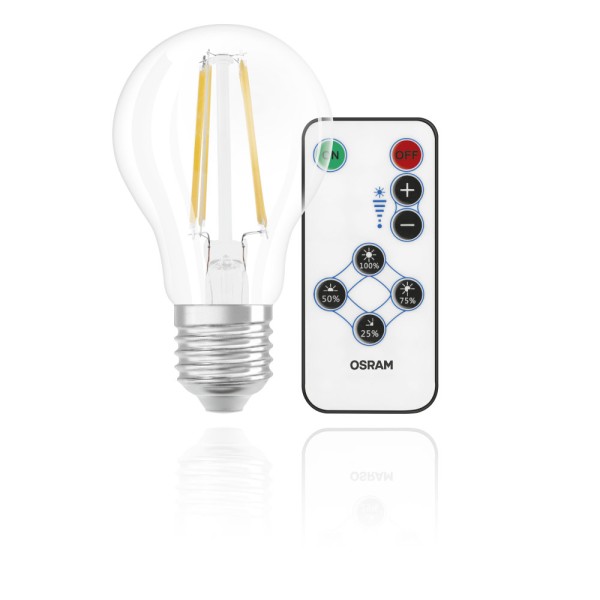 Osram LED Lampe Retrofit Step mit Fernbedienung 7W E27 dimmbar 4058075269644 wie 60W