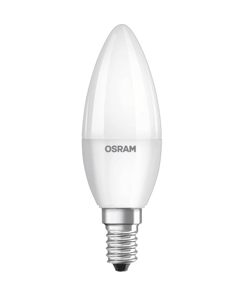 4er-Pack OSRAM Base E14 LED Kerze 5,5W 470Lm = 40W neutralweiss 4000K