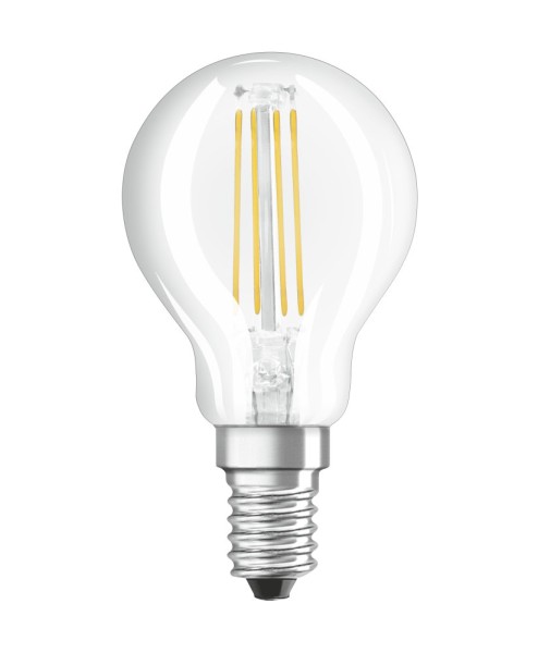 OSRAM LED Lampe Retrofit P40 4.5W E14 klar Filament tageslichtweiss wie 40W