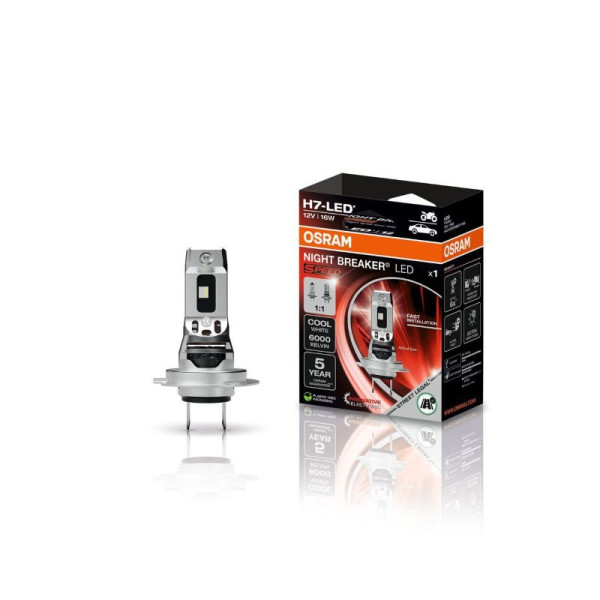 Osram H7 LED Speed Motorradlampe PX26d 16W tageslichtweiss mit Night Breaker 4062172411325