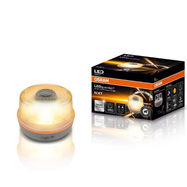 OSRAM LEDguardian ROAD FLARE Signal LED Warnleuchte 360° V16 Magnetisch TA20 NXT 4062172427425