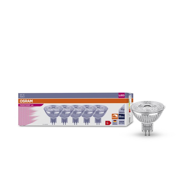 5er Pack Osram LED Spot STAR MR16 36° 4.9W warmweiss GU5.3 