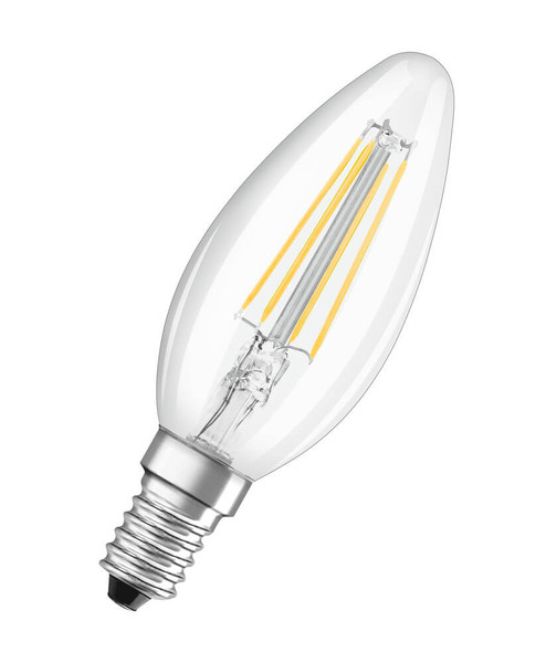4er-Pack OSRAM LED Kerze E14 Base Classic Filament B40 4W 470lm Warmweiss 2700K wie 40W 4099854122088