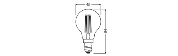 3er-Pack OSRAM LED Lampe E14 Classic Filament P40 4.2W 470lm Neutralweiss 4000K wie 40W 4099854556982