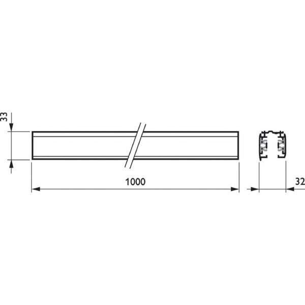 Philips 3-Phasen Stromschiene 1m Schwarz RCS750 3C L1000 BK XTS4100-2 8711559798516
