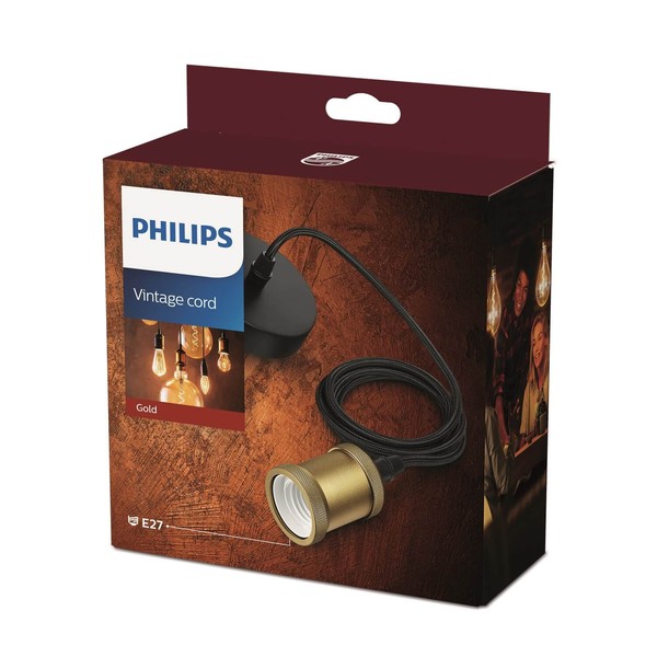 Philips Hängeleuchte, Pendelleuchte Gold E27