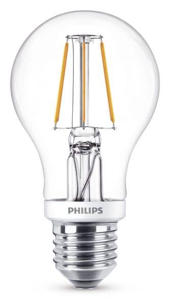 Philips E27 LED Lampe LEDClassic Filament dimmbar 5W 470Lm warmweiss wie 40W Glühbirne