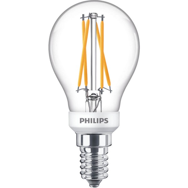 Philips Classic LED Lampe 3,5W E14 Ra90 warmweiss P45 klar DimTone dimmbar 8718699646387