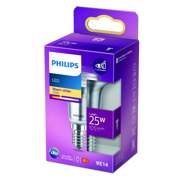 Philips Reflektor LED Lampe E14 R50 36° 1,4W 105lm warmweiss 2700K wie 25W