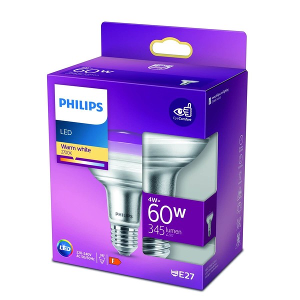 Philips Reflektor LED Strahler E27 R80 36° 4W 345lm warmweiss 2700K wie 60W
