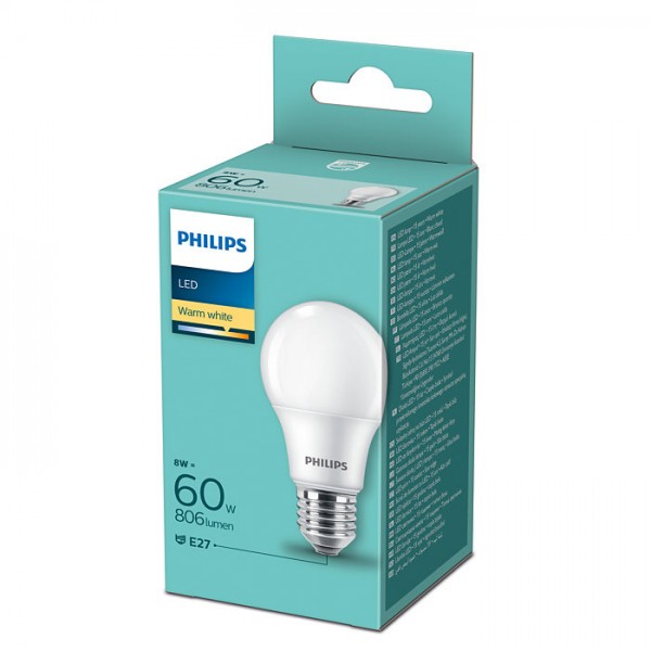 3er-Set Philips E27 LED Birne CorePro 8W 806Lm warmweiss wie 60W in Profi-Qualität