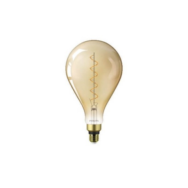 Philips große Gold-Filament Bernstein LED Lampe E27 4,5W 300lm extra-warmweiss 1800K wie 25W