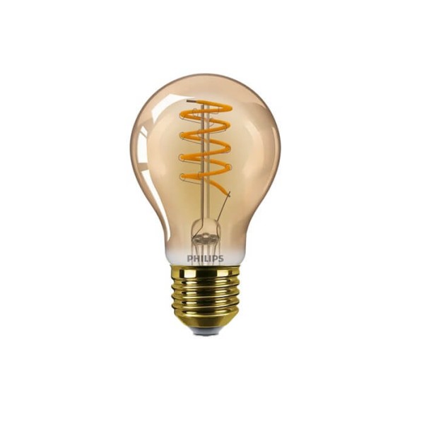 Philips Vintage-Design Filament Bernstein LED Lampe E27 dimmbar 4W 250lm extra-warmweiss 1800K wie 25W