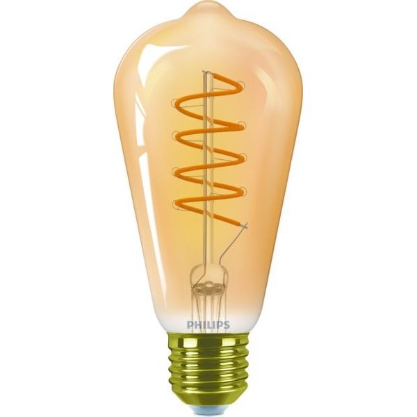 Philips MASTER ST64 Gold Vintage Rentro LED Lampe E27 dimmbar 4W 250lm extra-warmweiss 1800K wie 25W