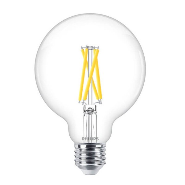 Philips Filament Globe LED Lampe E27 G93 90Ra WarmGlow dimmbar 5,9W 810lm extra+warmweiss 2200-2700K wie 60W