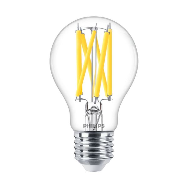 Philips EyeComfort Lampe LED classic E27 klar WGD90 90Ra dimmbar 10,5W 1521lm steuerbare lichtfarbe 2200-2700K wie 100W