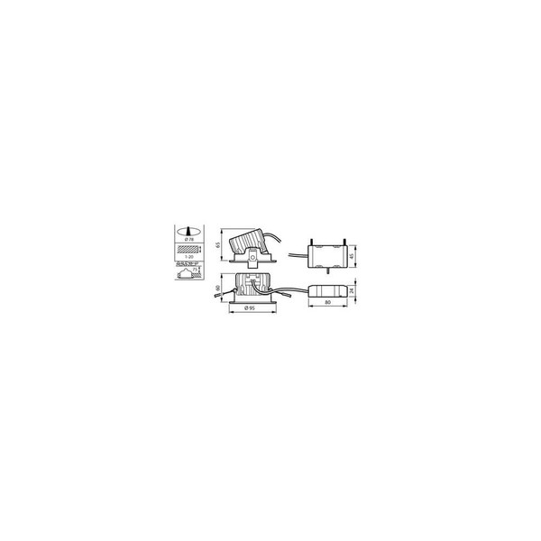 Philips LED Einbaustrahler CoreLine Gen2 schwenkbar Ø7,8cm 7,2W 650lm Neutralweiss 4000K dimmbar IP44 Weiß 8719514548138