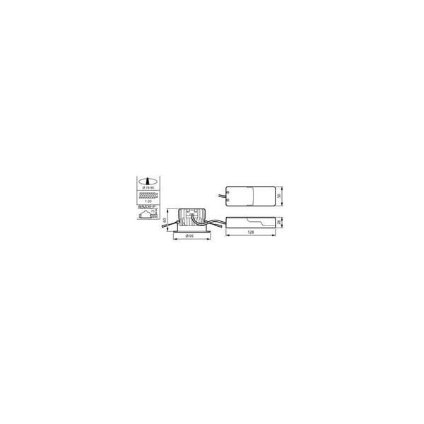 Philips LED Einbaustrahler CoreLine Gen2 starr Ø7,8cm 12,3W 1200lm Warmweiss 3000K dimmbar IP65 Weiß 8719514548305