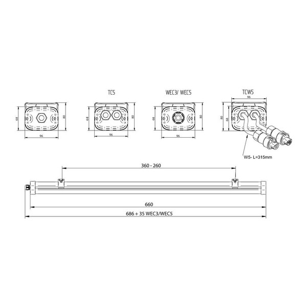 Philips LED Feuchtraumleuchte Pacific Gen5 70cm 15,2W 2300lm Neutralweiss 4000K IP66 8719514623521