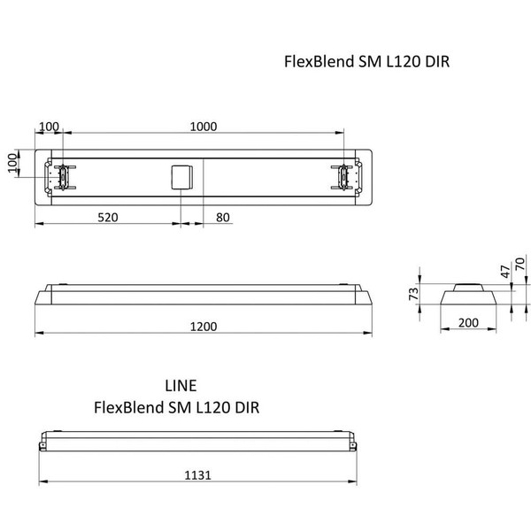 Philips LED Anbauleuchte FlexBlend 120x20cm 30W 4200lm Neutralweiss 4000K Zigbee 90Ra Interact Funk UGR19 8719514708150