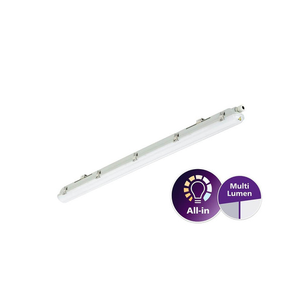 Philips LED Feuchtraumleuchte Ledinaire WT065C 120cm 23-42W 2900-4800lm Neutralweiss 4000K IP65 durchverdrahtbar 8720169500211