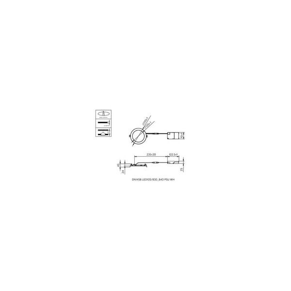 Philips LED Downlight CoreLine Slim 9,5W 1080-1150lm warm-/neutralweiss 3000/4000K CCT IP44 Weiß 8720169500419