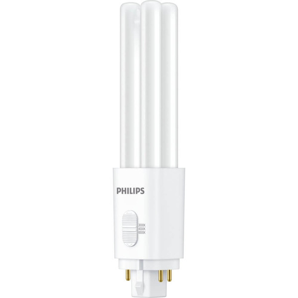 Philips LED Kompaktlampe PL-C G24q-3 4-Pin CorePro EVG + 230V 9,5W 1235lm warm-/neutral-/tageslichtweiss 3000/4000/6500K CCT wie 26W 8721103147561