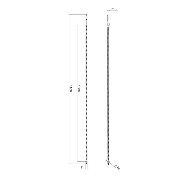 Philips Kettenabhängung CoreLine Tubular Gen2 Edelstahl WT210Z G2 SC 8721103329660